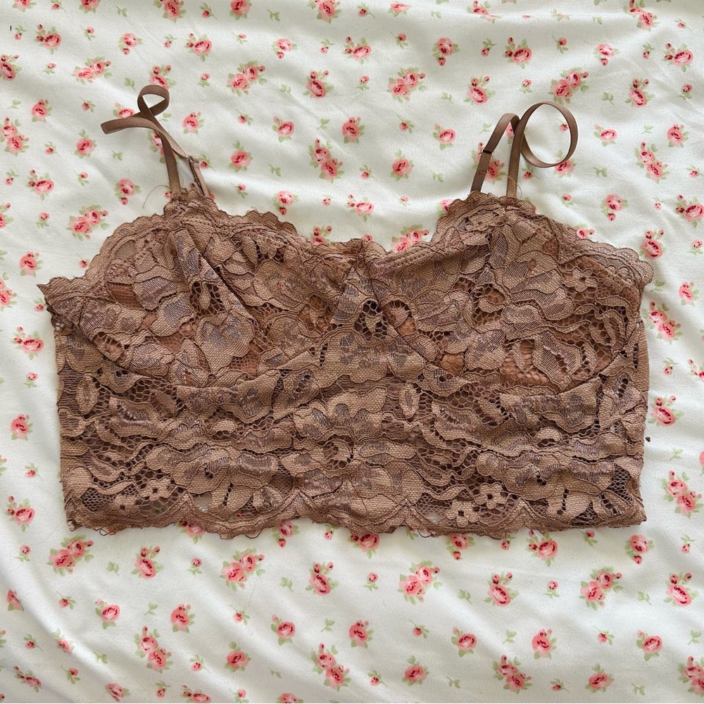 lace corset-like top